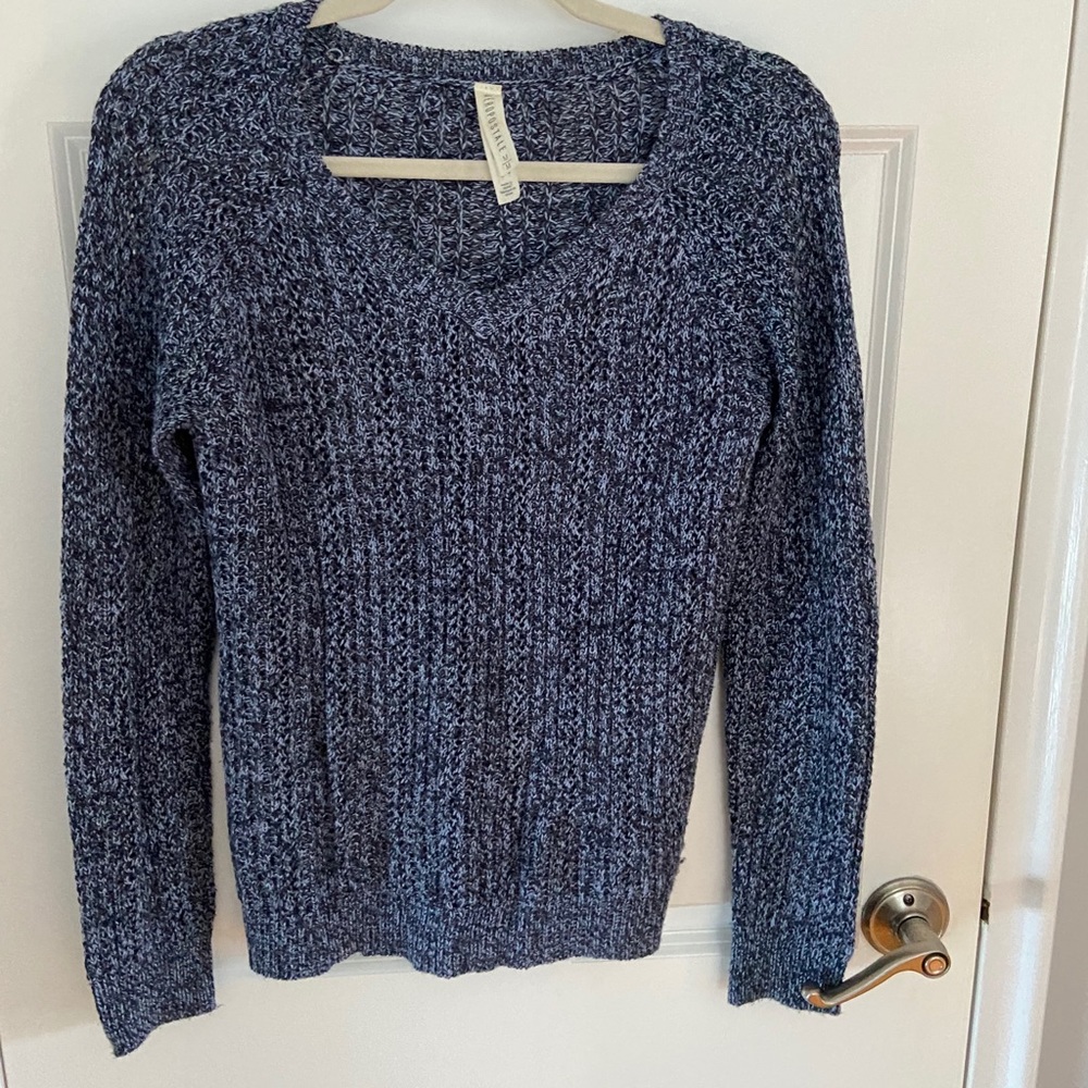 Blue v-neck sweater